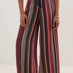NWT Anthropologie Farm Rio Striped Wide Leg Pants